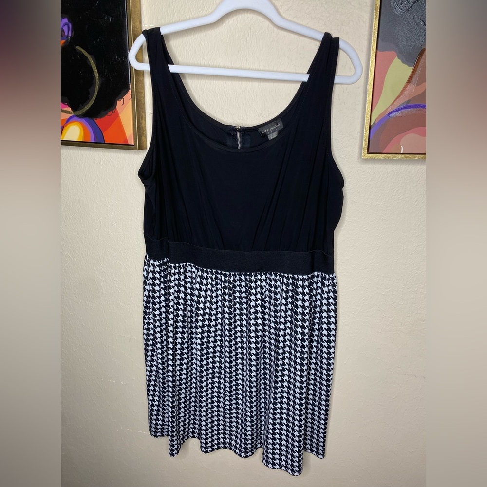 Lane Bryant Black and White Sheath Midi Dress